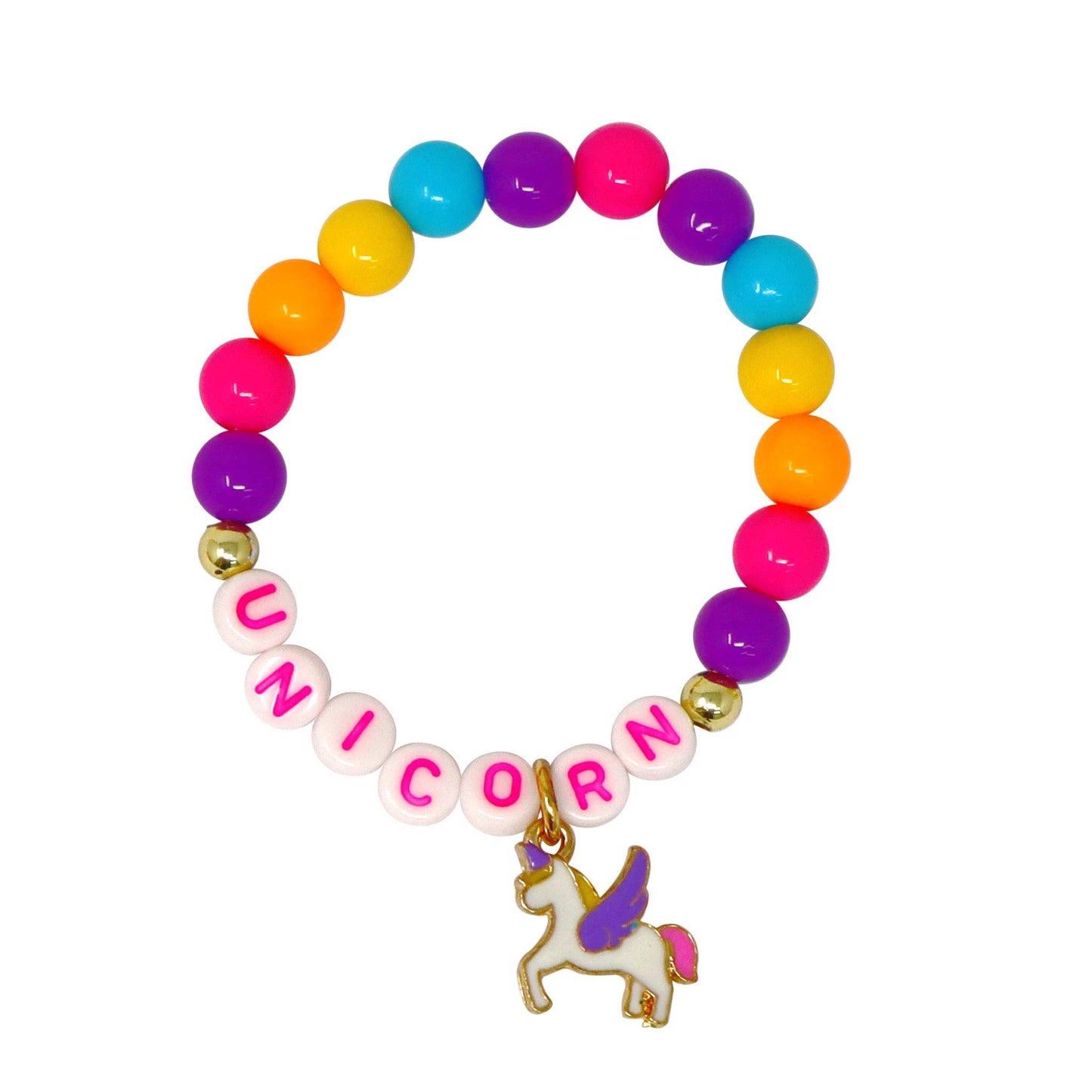 Pink Poppy - BFF Unicorn Rainbow Pearl Bracelet Set - (Pack Size 6)