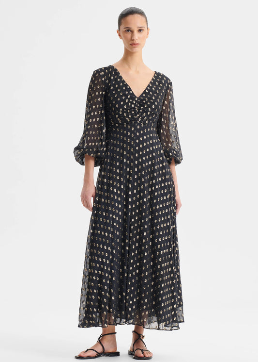 Cecile Midi Dress - Black
