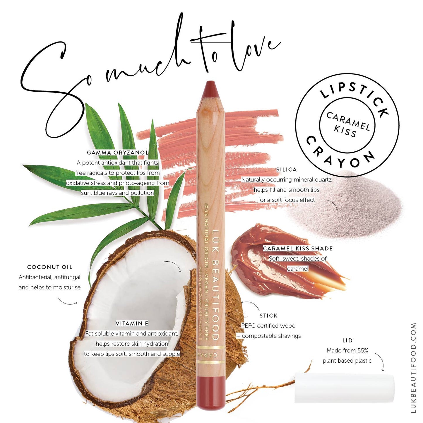 Luk Beautifood - Eco-luxe Lipstick Crayon in Caramel Kiss