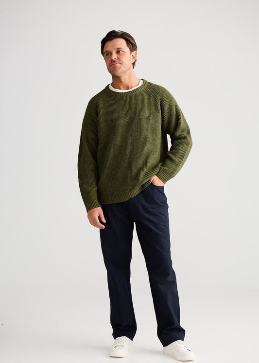 Thornbury Knit - Khaki Fleck