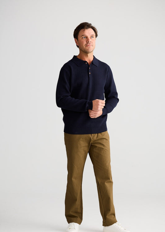 Lenny LS Polo - Navy