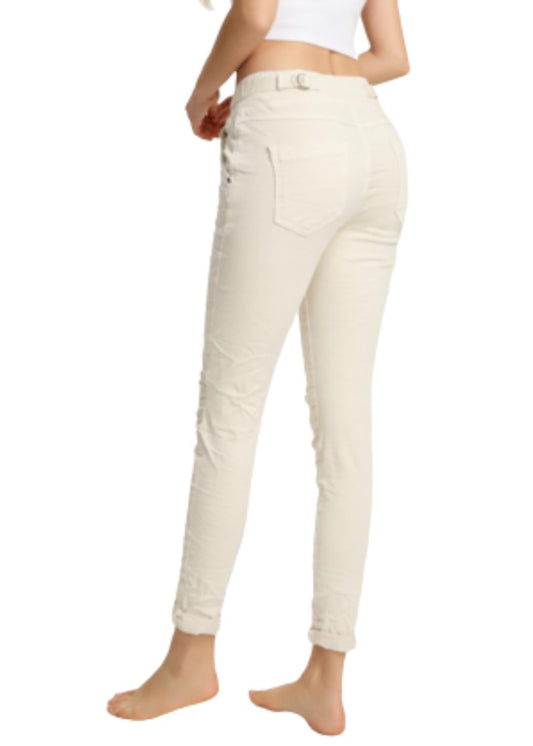 Dara Italian Denim Jeans - Taupe