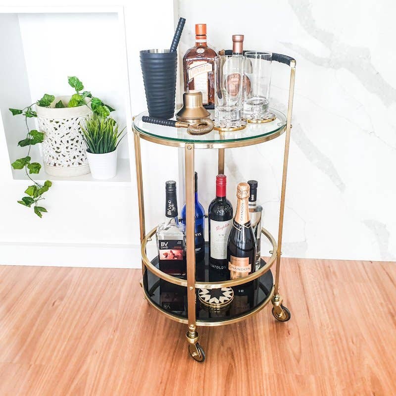 CLINQ - Brass Bar Cart