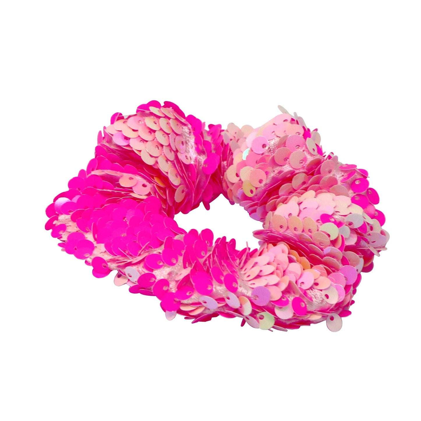 Pink Poppy - Pink Sequin Hair Scrunchie - (Pack Size: 6)