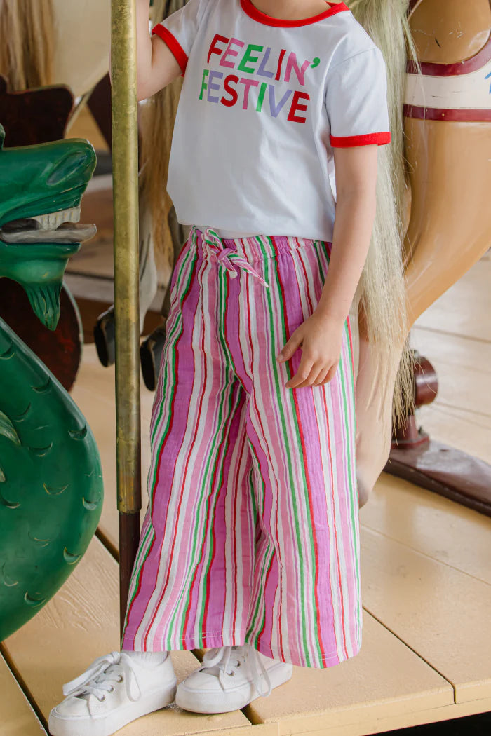 Crinkle Stripe Pant - Stripe