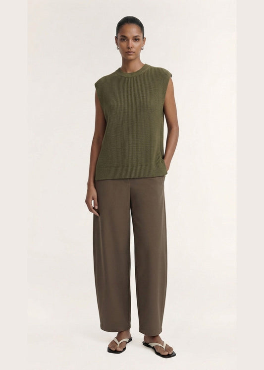 Ellis Knit Tank - Khaki