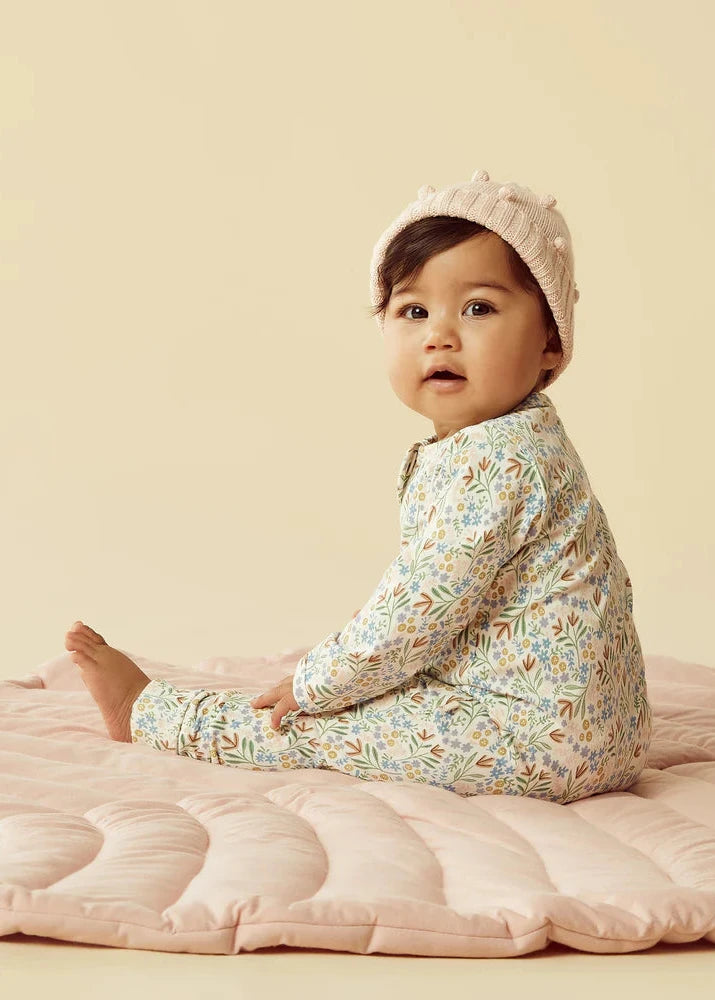 Tinker Floral Zipsuit with Feet