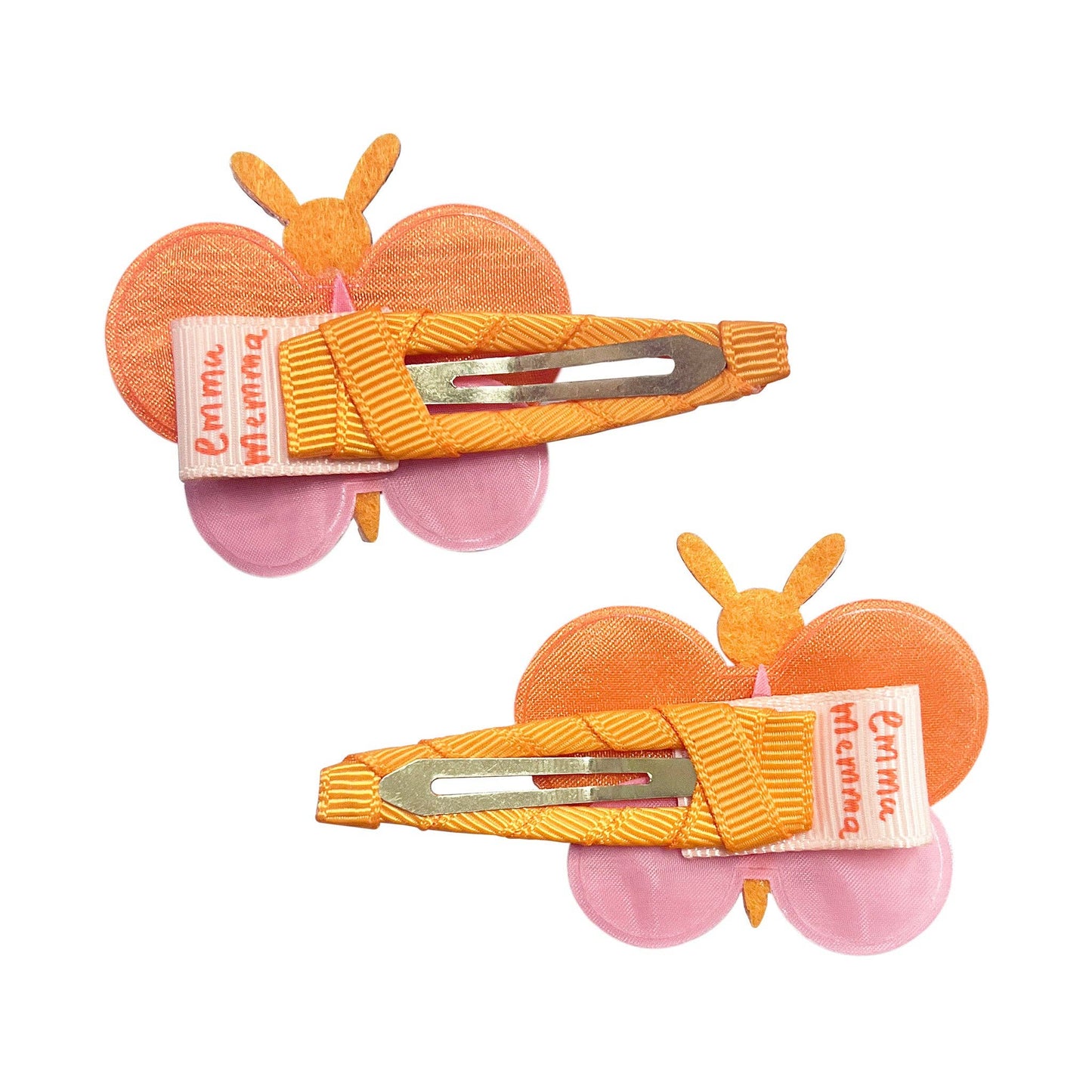 Pink Poppy - Emma Memma Butterfly Hair Clips - (Pack Size: 6)
