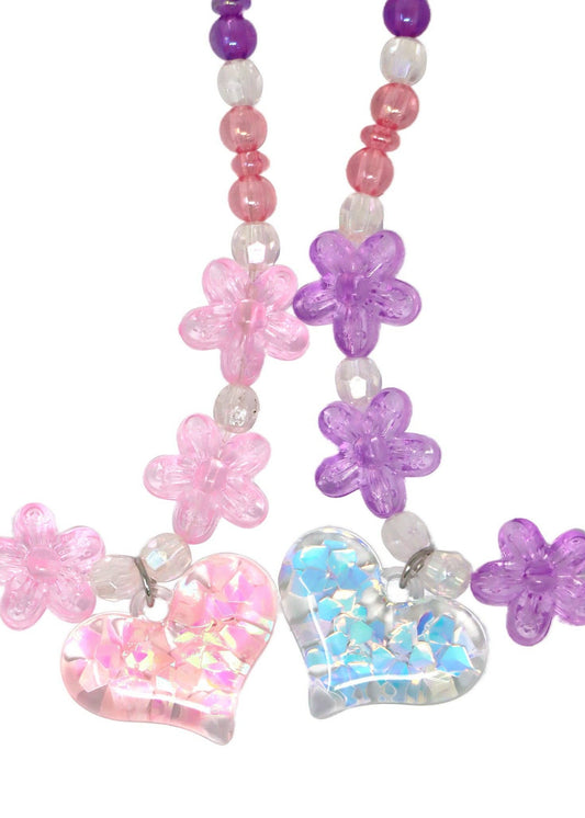 Pink Poppy - BFF Rainbow Heart Necklace Set