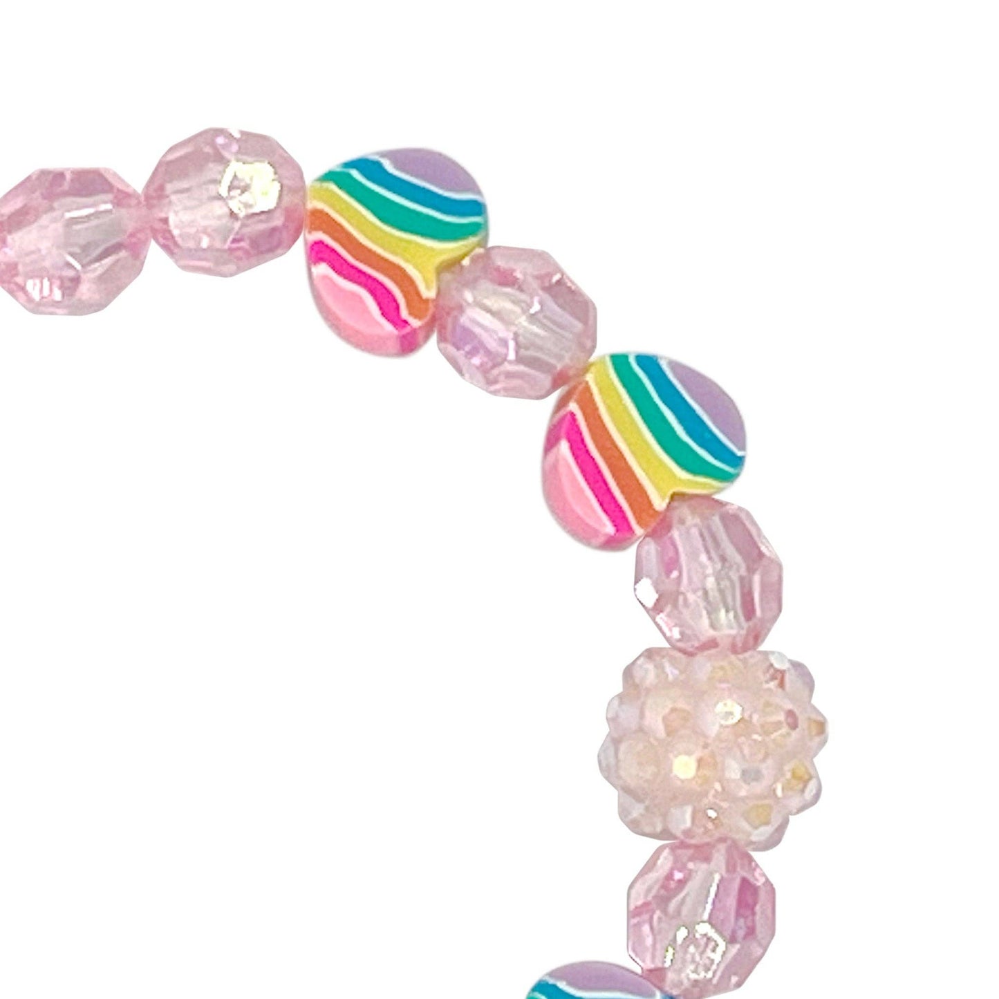 Pink Poppy - Rainbow Love Heart Bracelet