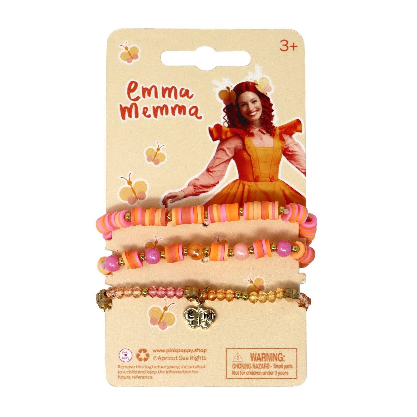 Pink Poppy - Emma Memma Bracelet Set - (Pack Size 6)