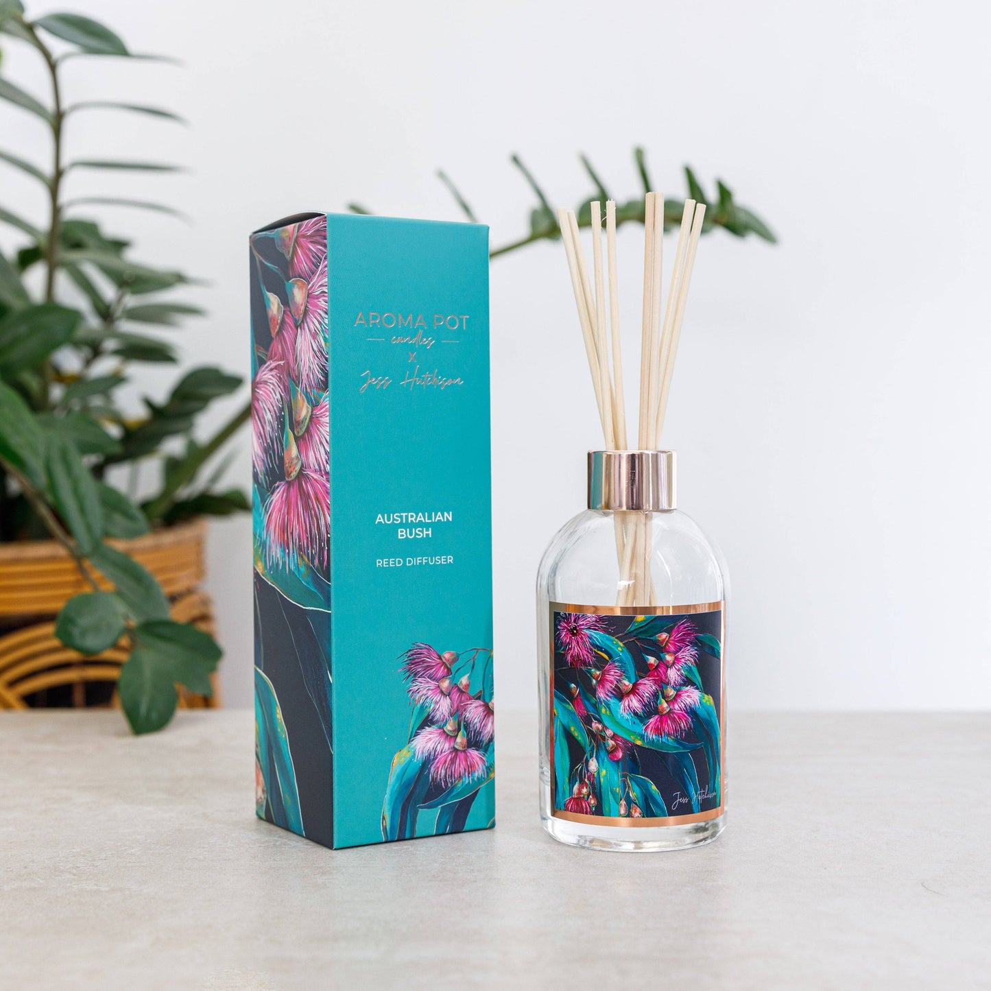 Aroma Pot - 200ml Australian artist reed diffuser - Australian bush