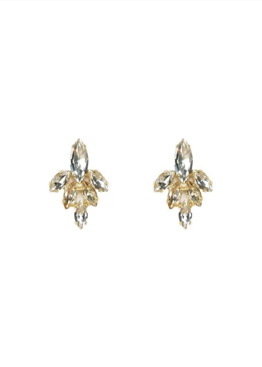 Stella Cluster Earrings - Crystal