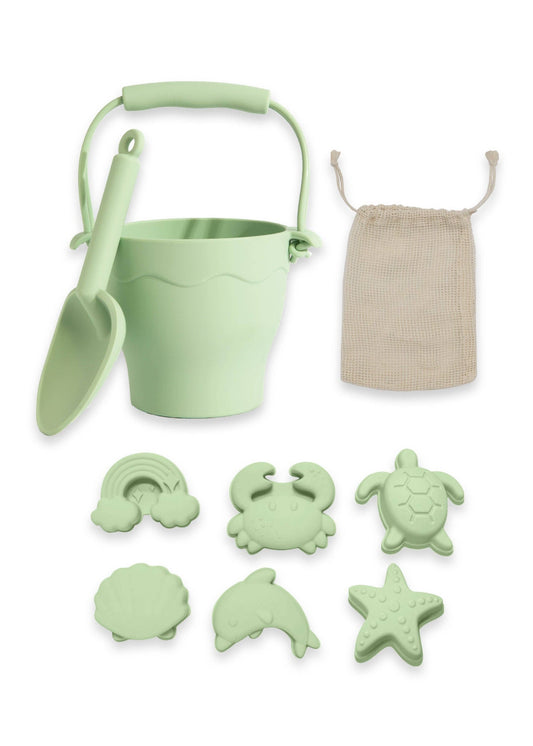 8pc Silicone Bucket Set - Light Sage