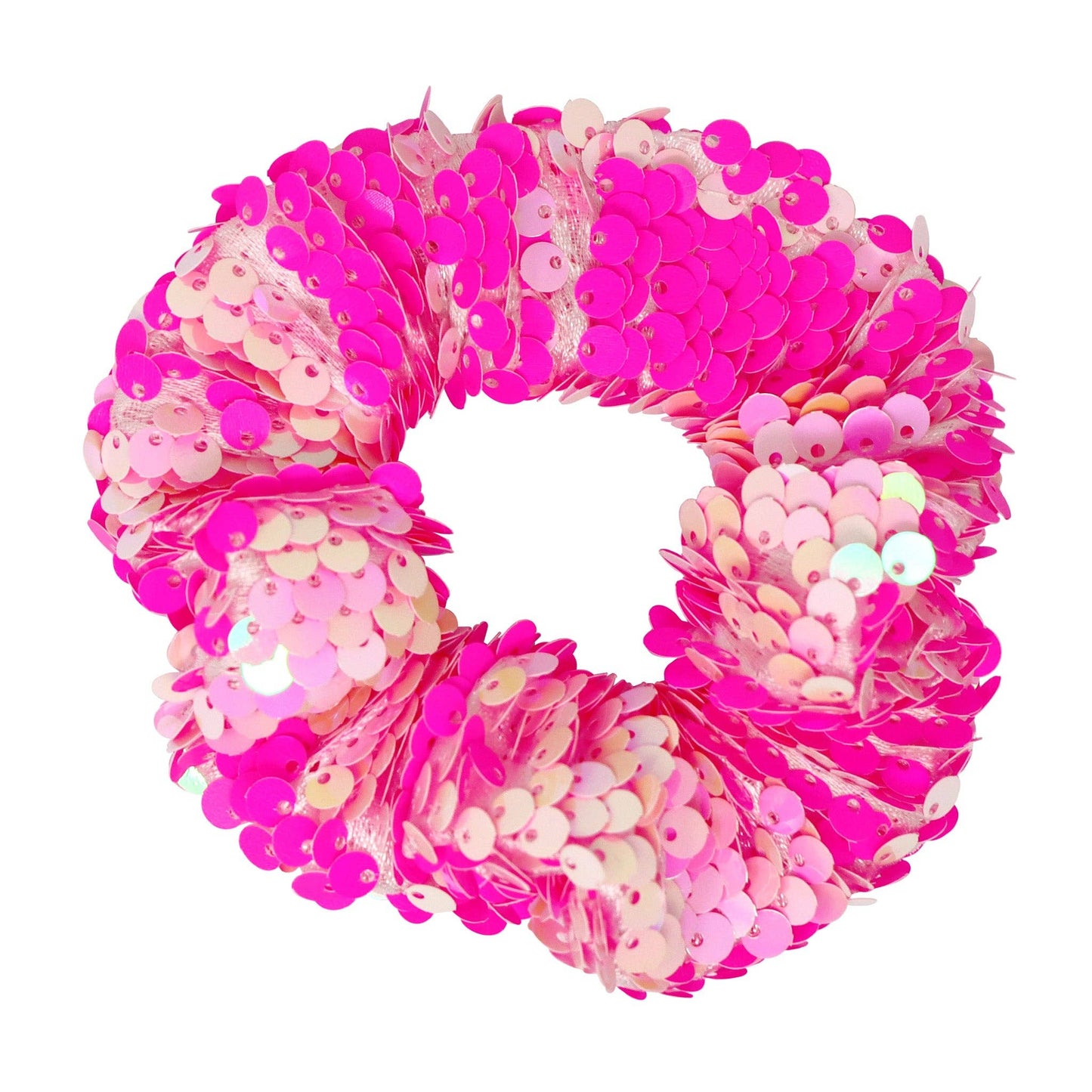 Pink Poppy - Pink Sequin Hair Scrunchie - (Pack Size: 6)
