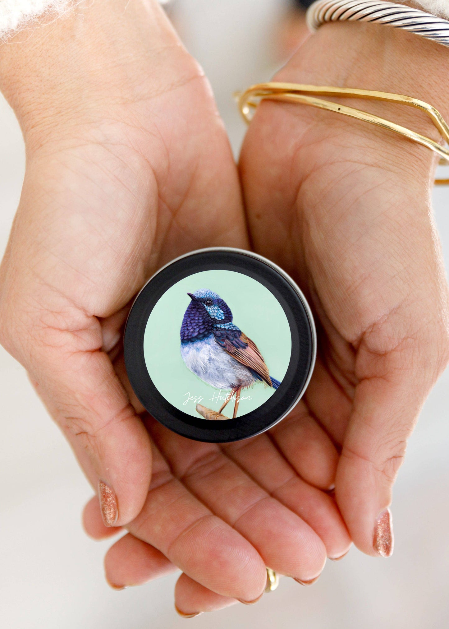 Aroma Pot - Australian artist mini candle tin 15+hrs - Lemon Myrtle