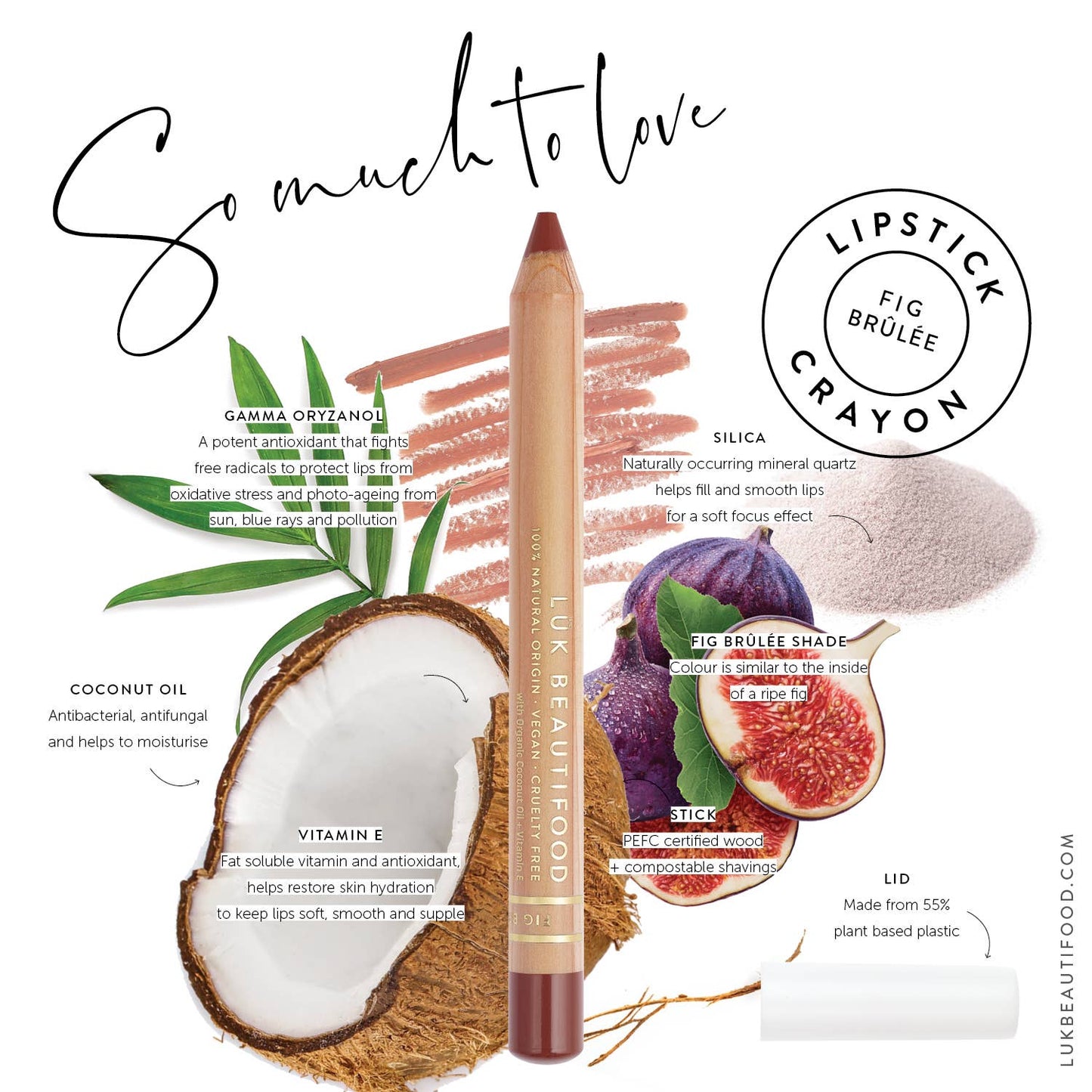 Luk Beautifood - Eco-luxe Lipstick Crayon in Fig Brûlée