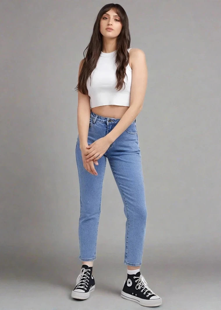 Monica Mom Jean - Heritage Blue