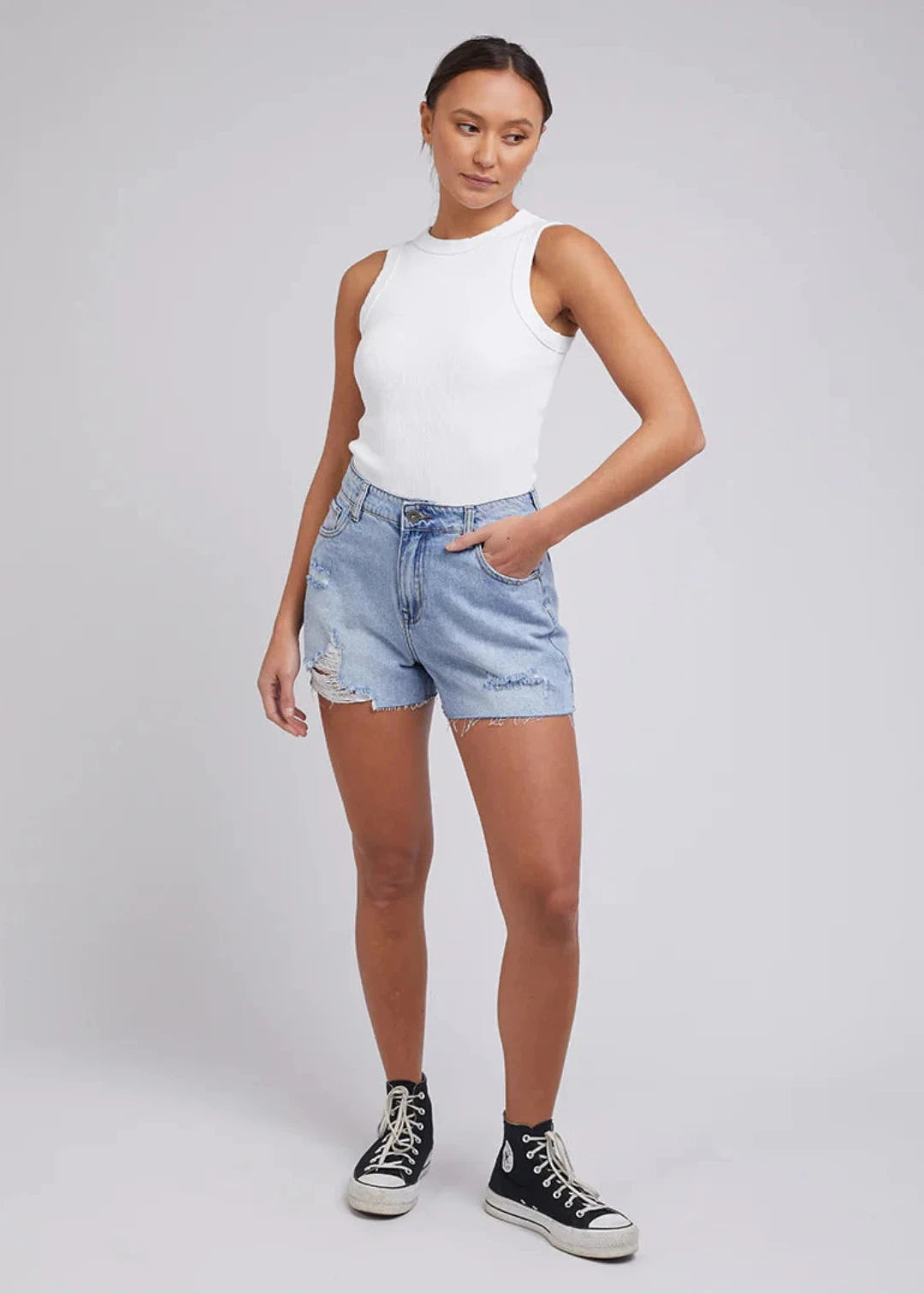 Monica Mom Short - Blue
