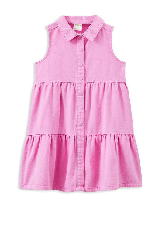 Pink Twill Dress - Pink