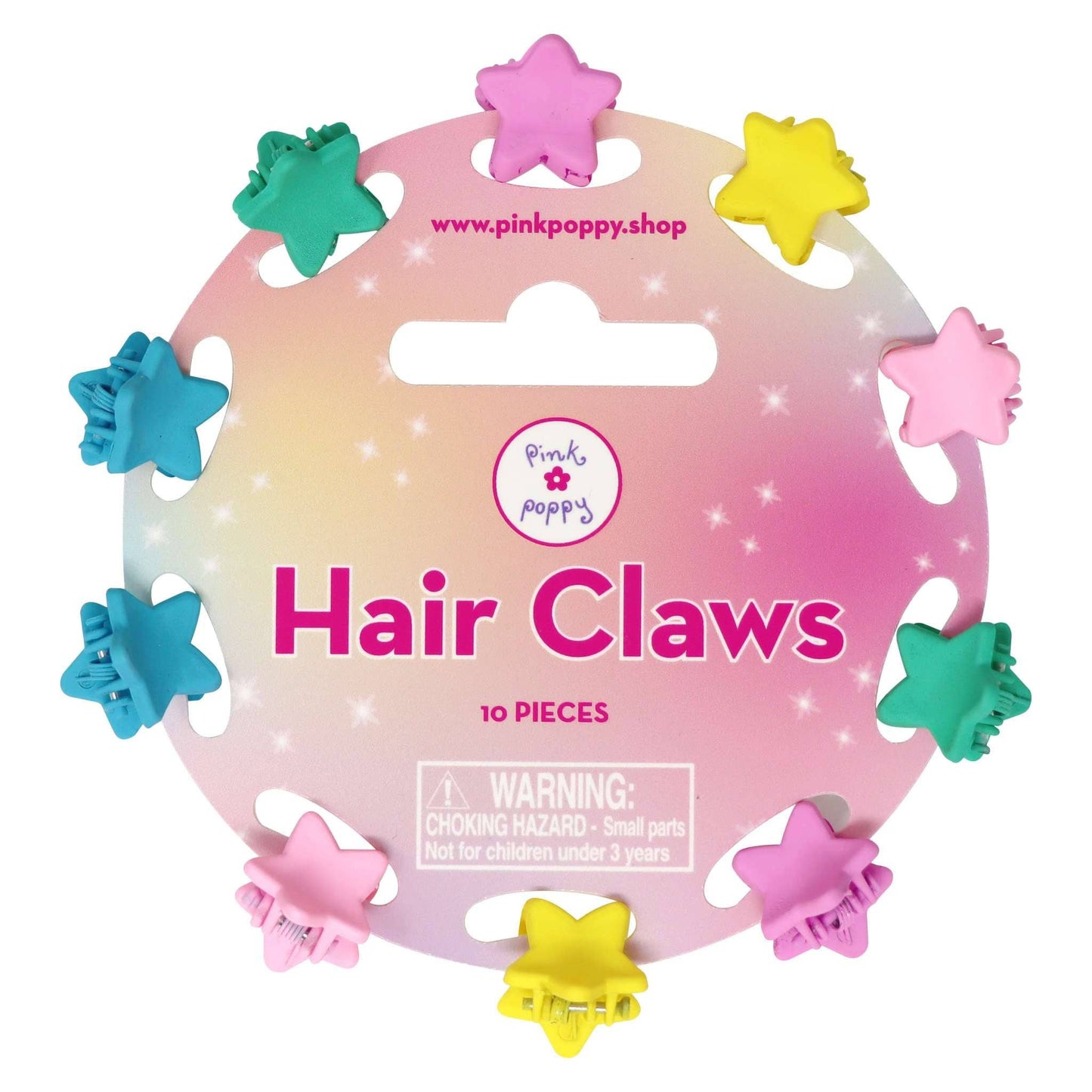 Pink Poppy - Star Hair Claws - (Pack Size: 6)