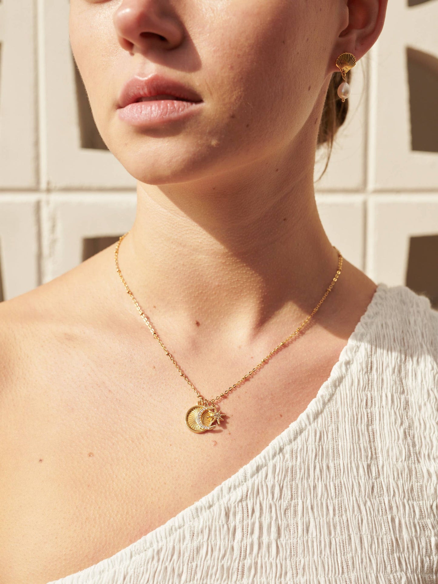 Gala 18K Gold Plated Charm Necklace