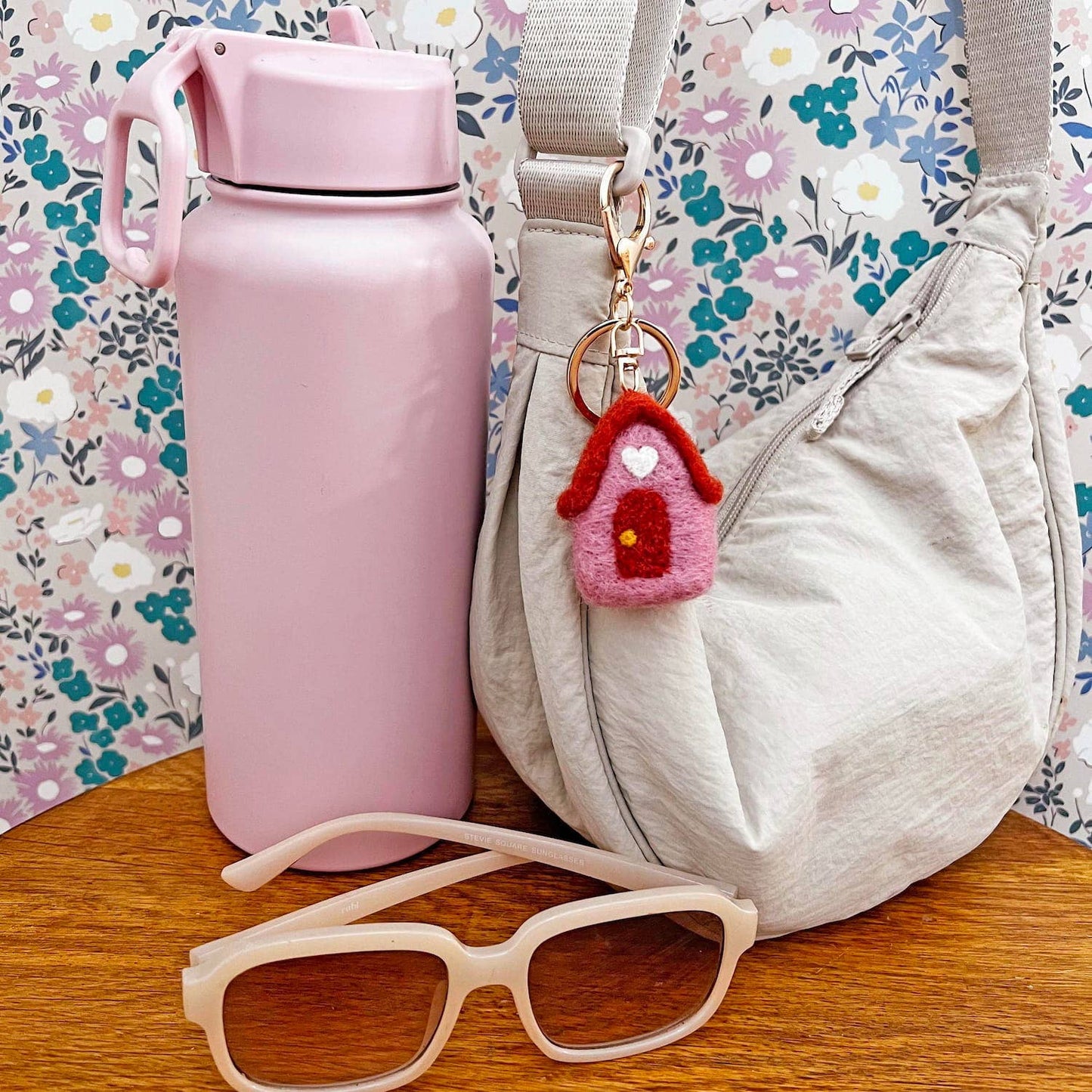 Home Dweller - Felt House Keychain Charm