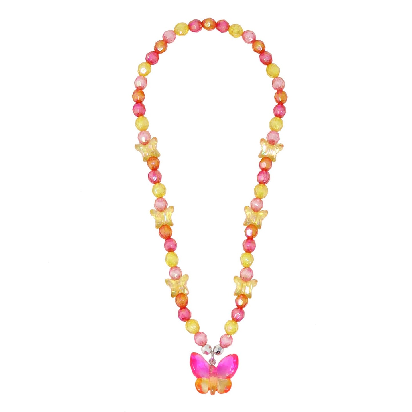 Pink Poppy - Rainbow Butterfly Nacklace