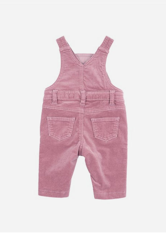 Flossy Embroidered Cord Overalls - Heather