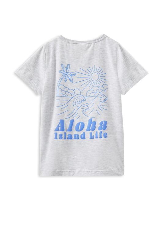 Island Life Tee - Silver Marle
