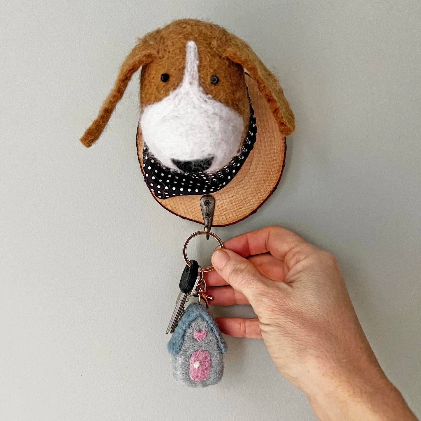 Home Dweller - Felt House Keychain Charm