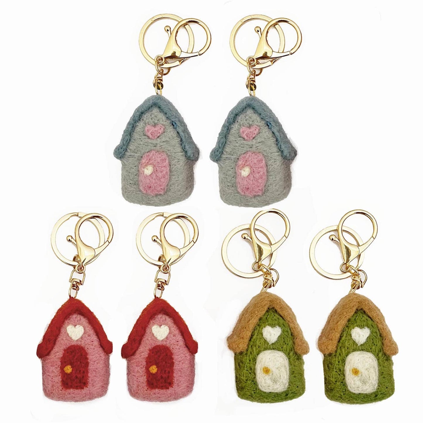 Home Dweller - Felt House Keychain Charm