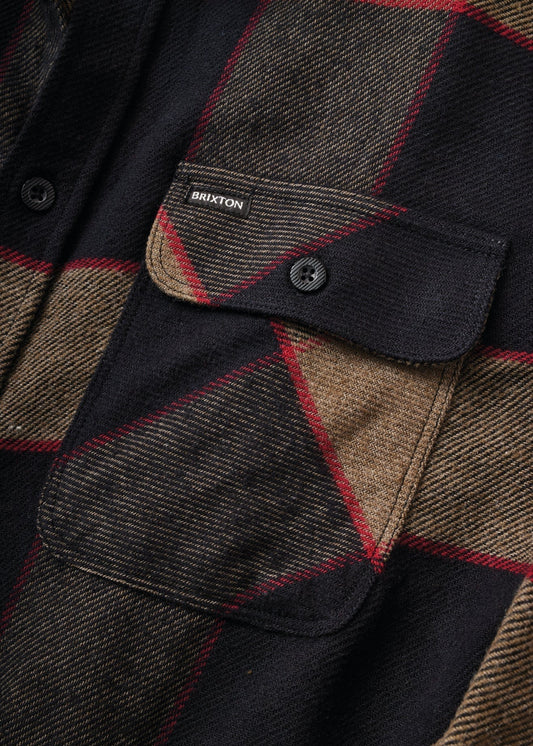 Bowery L/S Flannel - Heather Grey / Charcoal