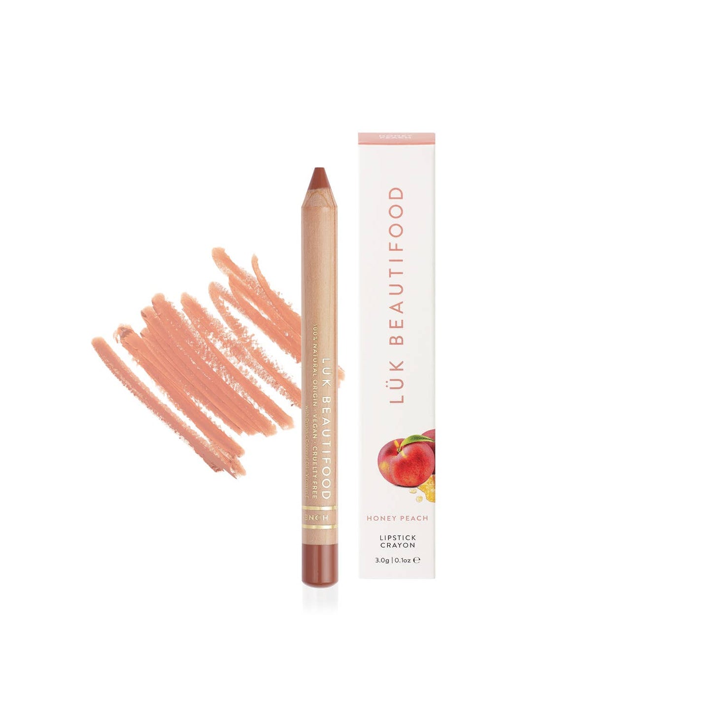 Luk Beautifood - Eco-luxe Lipstick Crayon in Honey Peach