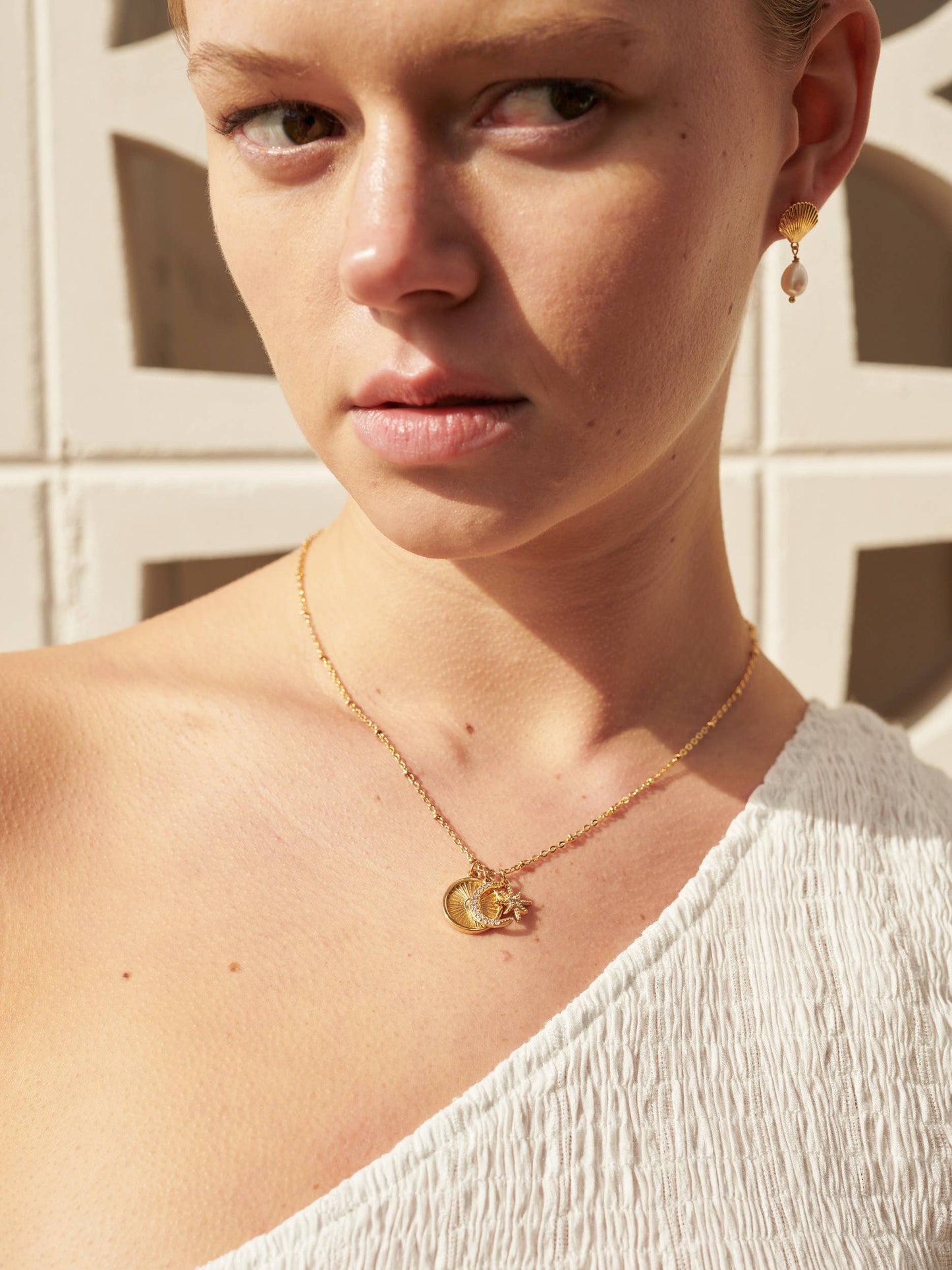 Gala 18K Gold Plated Charm Necklace
