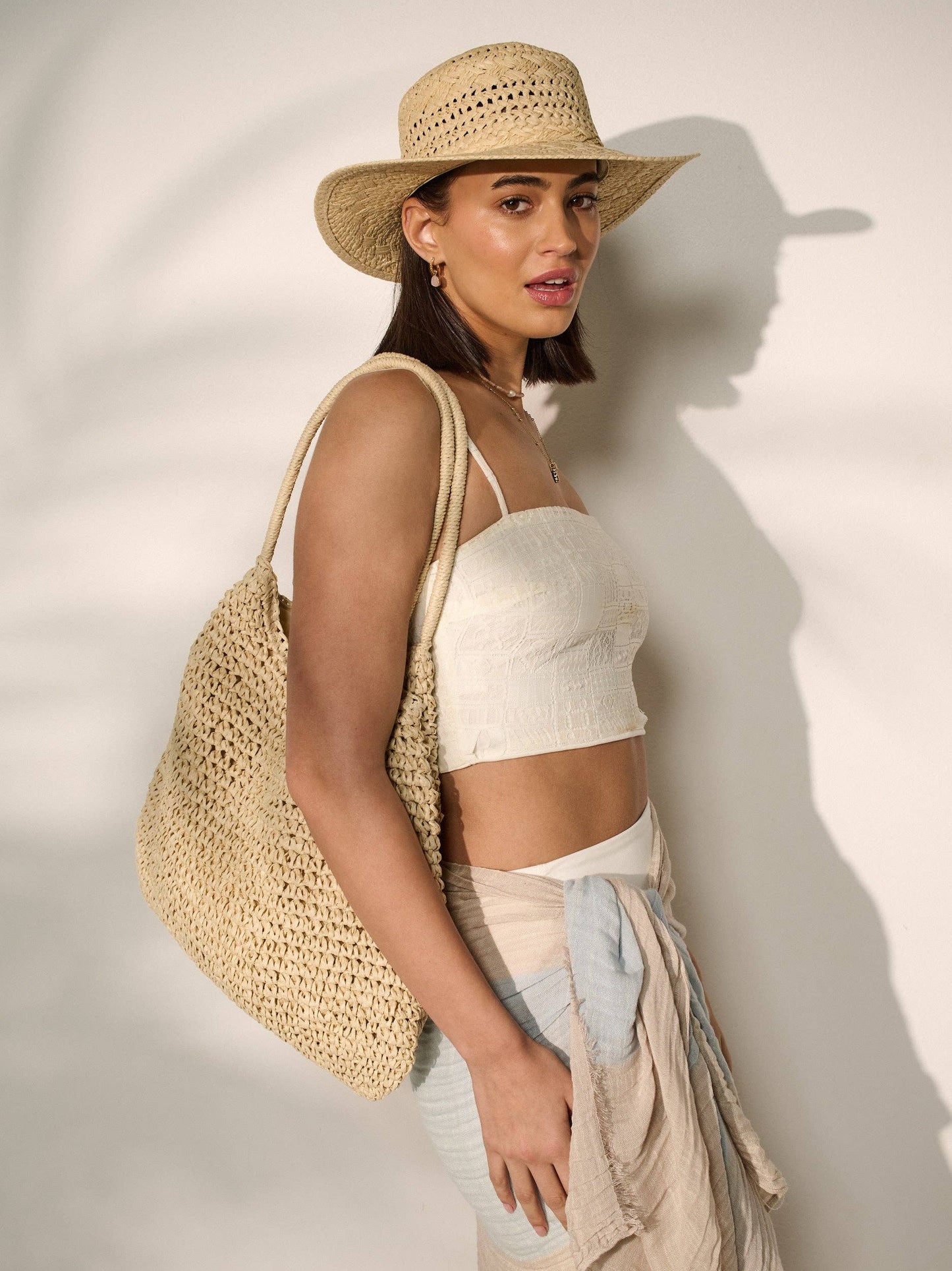 Angels Whisper Accessories - Joyce Straw Hat in Beige