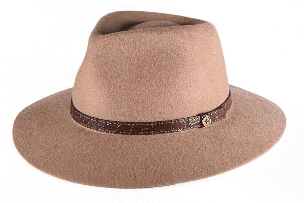 Fallen Broken Street - The Dingo Felt Hat - Tan: S-M / Tan