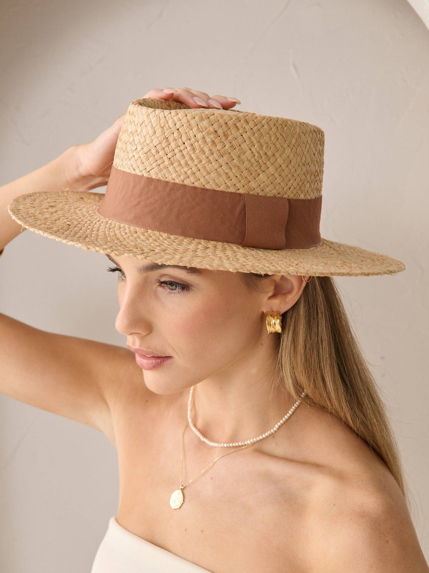 Angels Whisper Accessories - Island Ribbon Straw Boater Hat