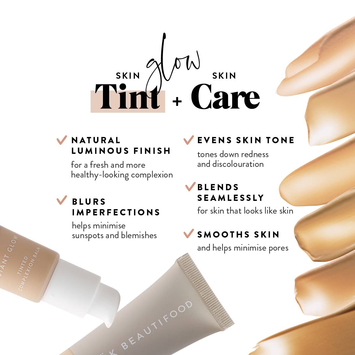 Luk Beautifood - NUDE 4 (Medium) - Instant Glow Tinted Complexion Balm 30ml