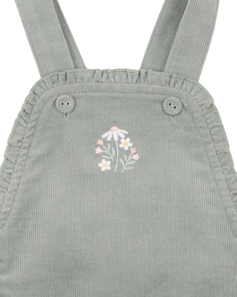 Ciara Cord Overalls - Dusty Sage