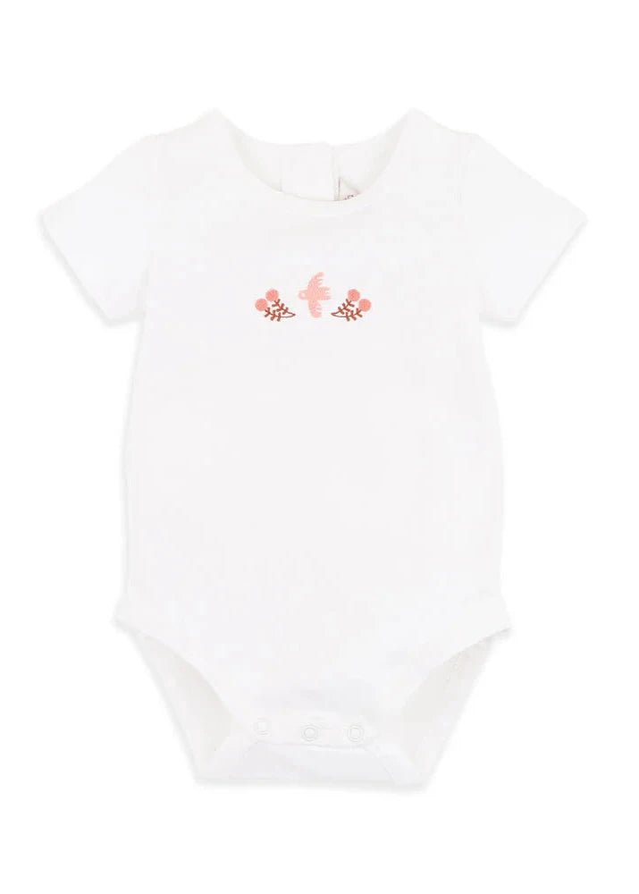 Songbird Embroidered Bodysuit - Cloud