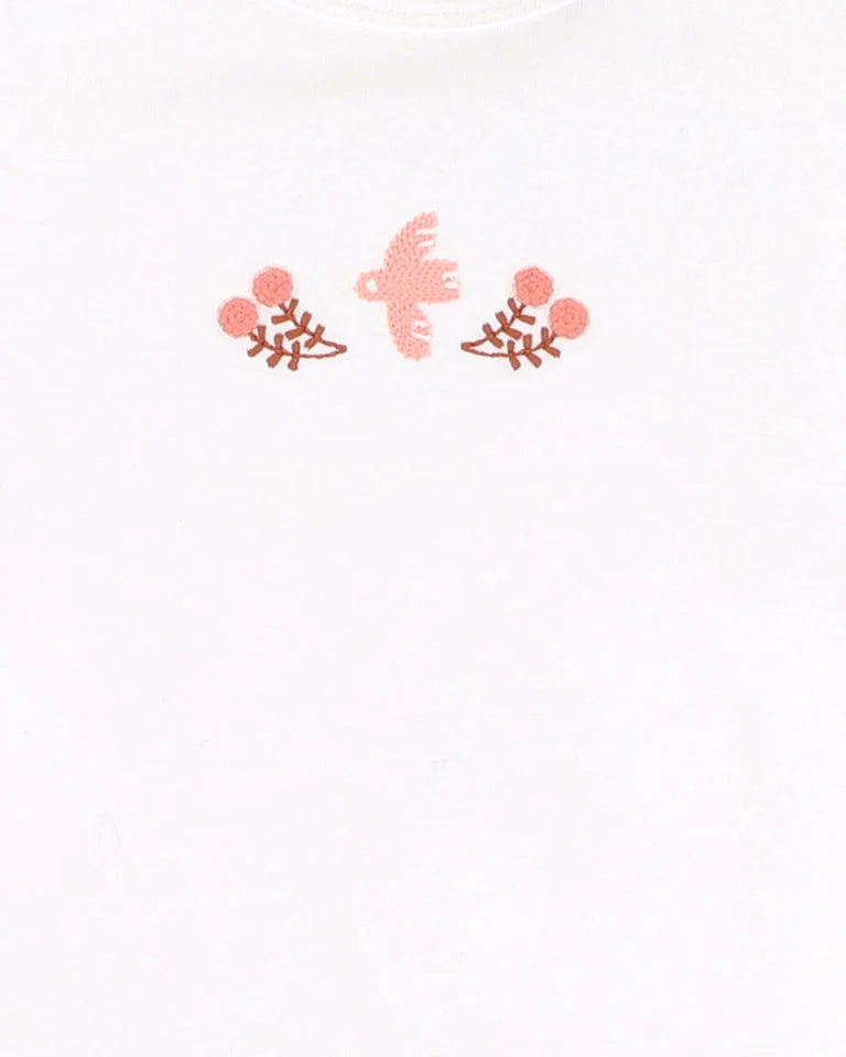 Songbird Embroidered Bodysuit - Cloud