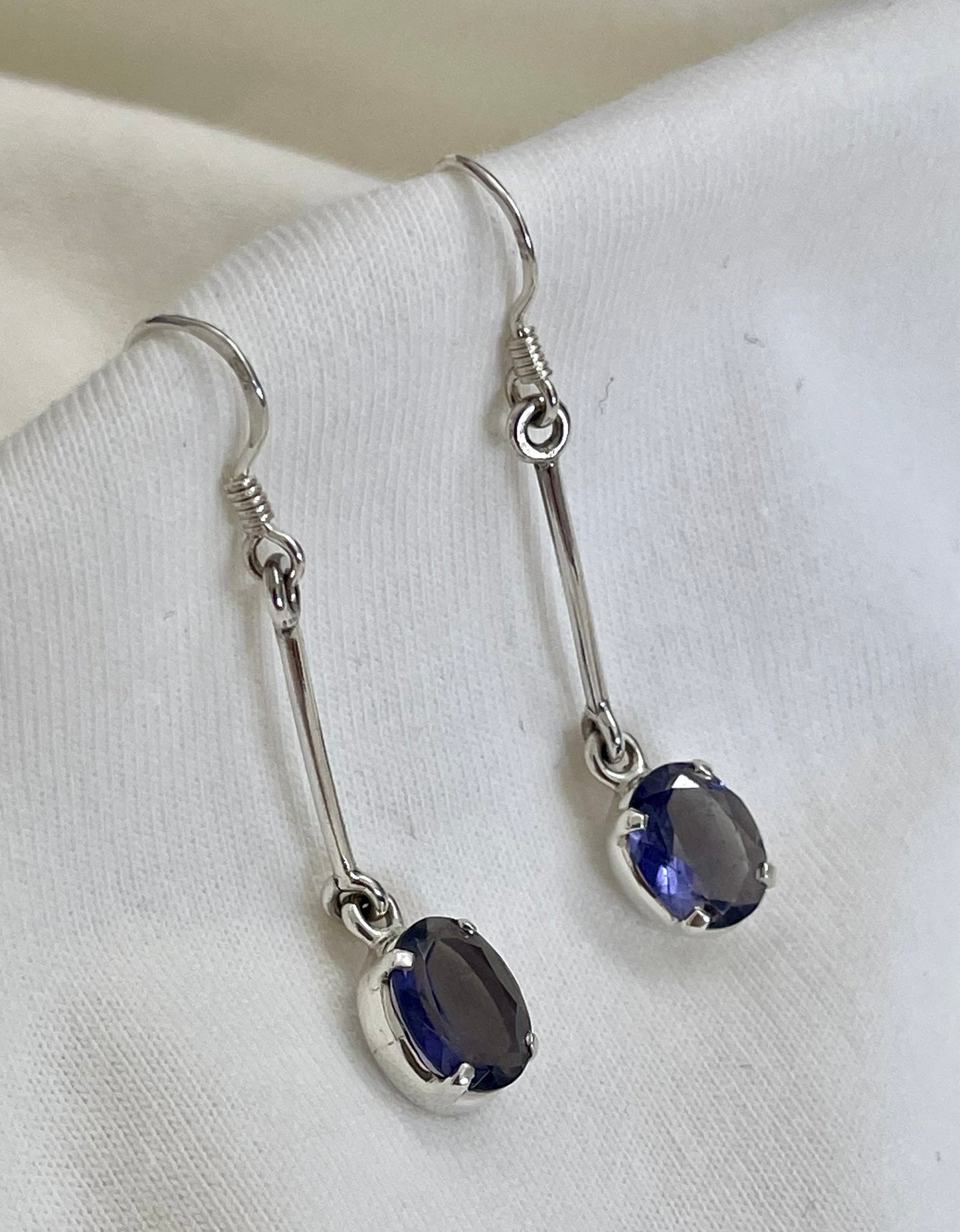 Faceted Jolite Earrings
