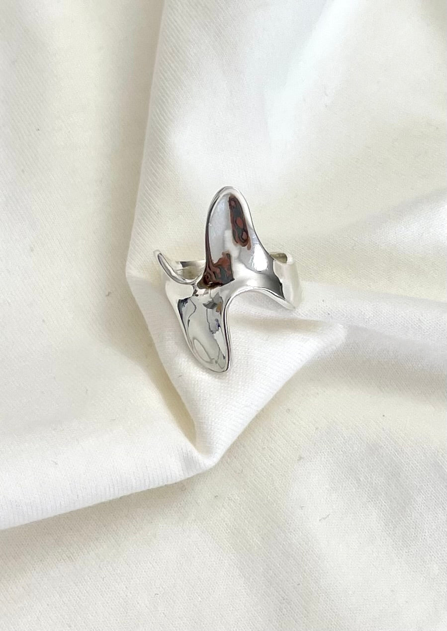 Silver Free Form Ring