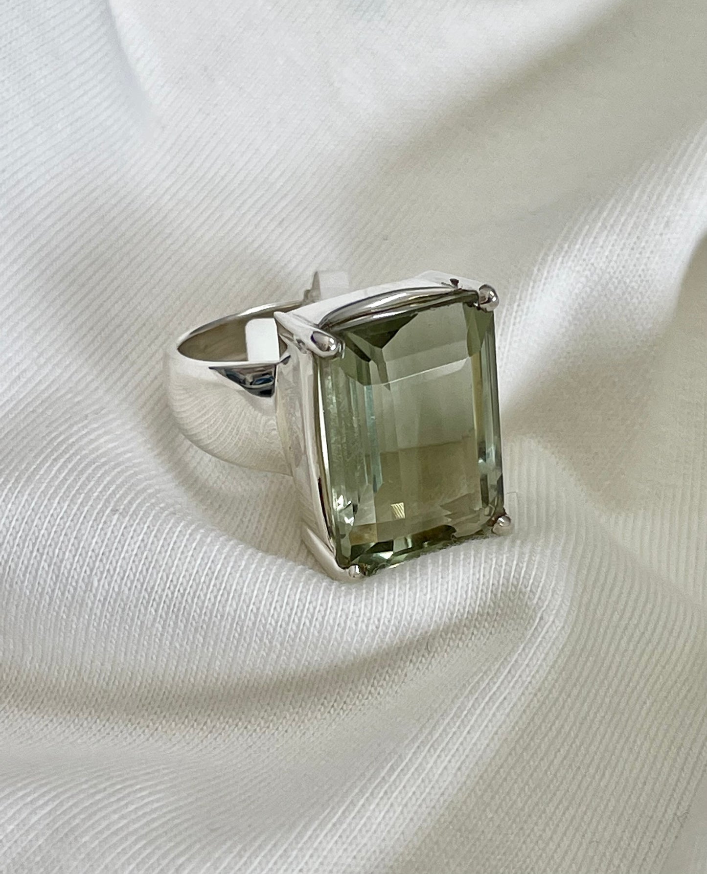 Green Amethyst Ring