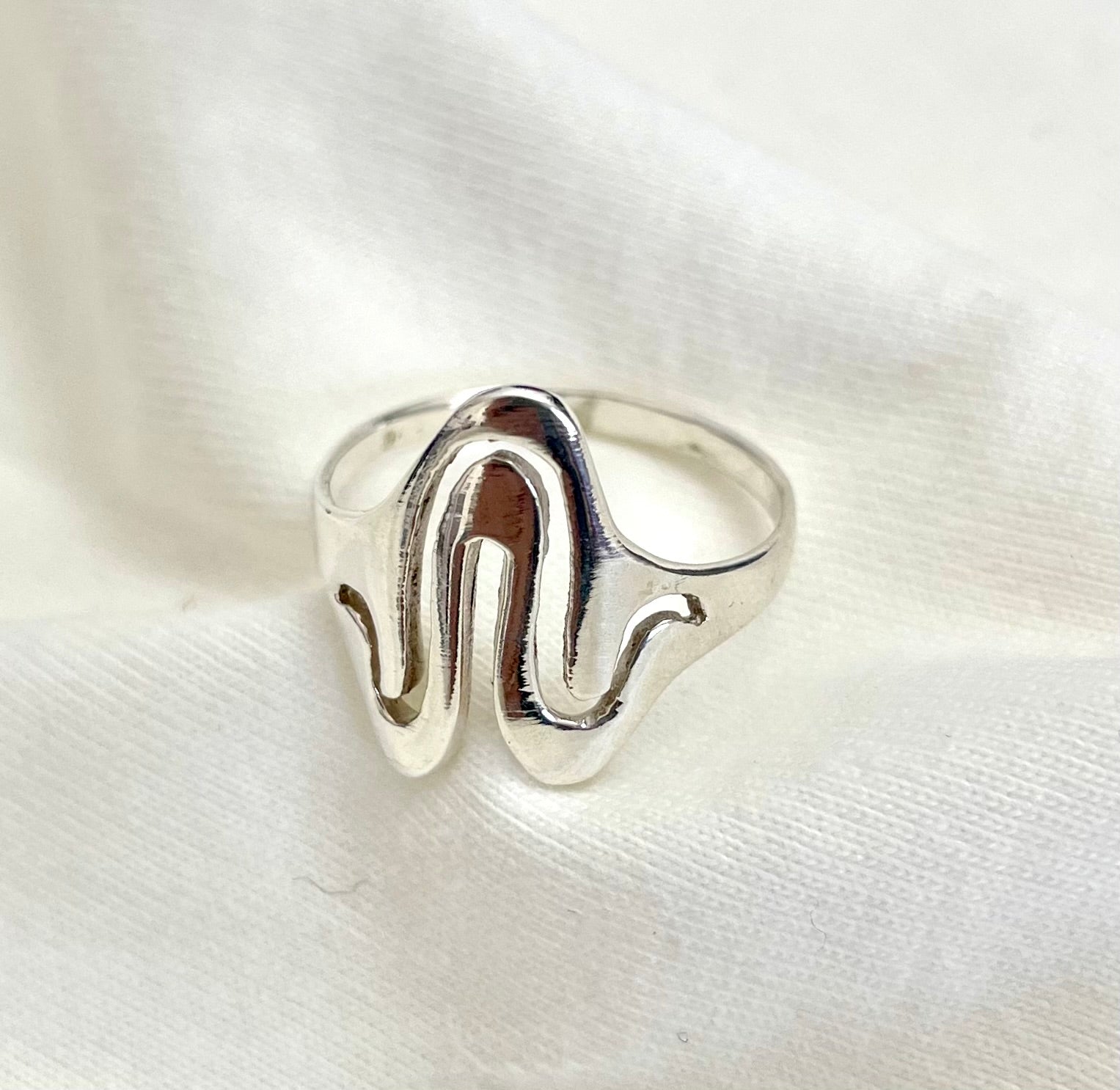 Silver Cut Out Ring – thedraperyco Silver Cut Out Ring – thedraperyco