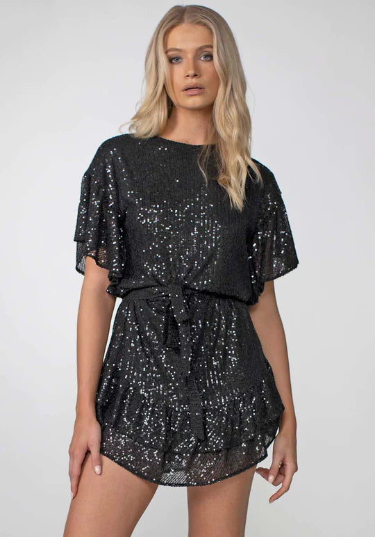 Hereafter Sequin Dress - Black