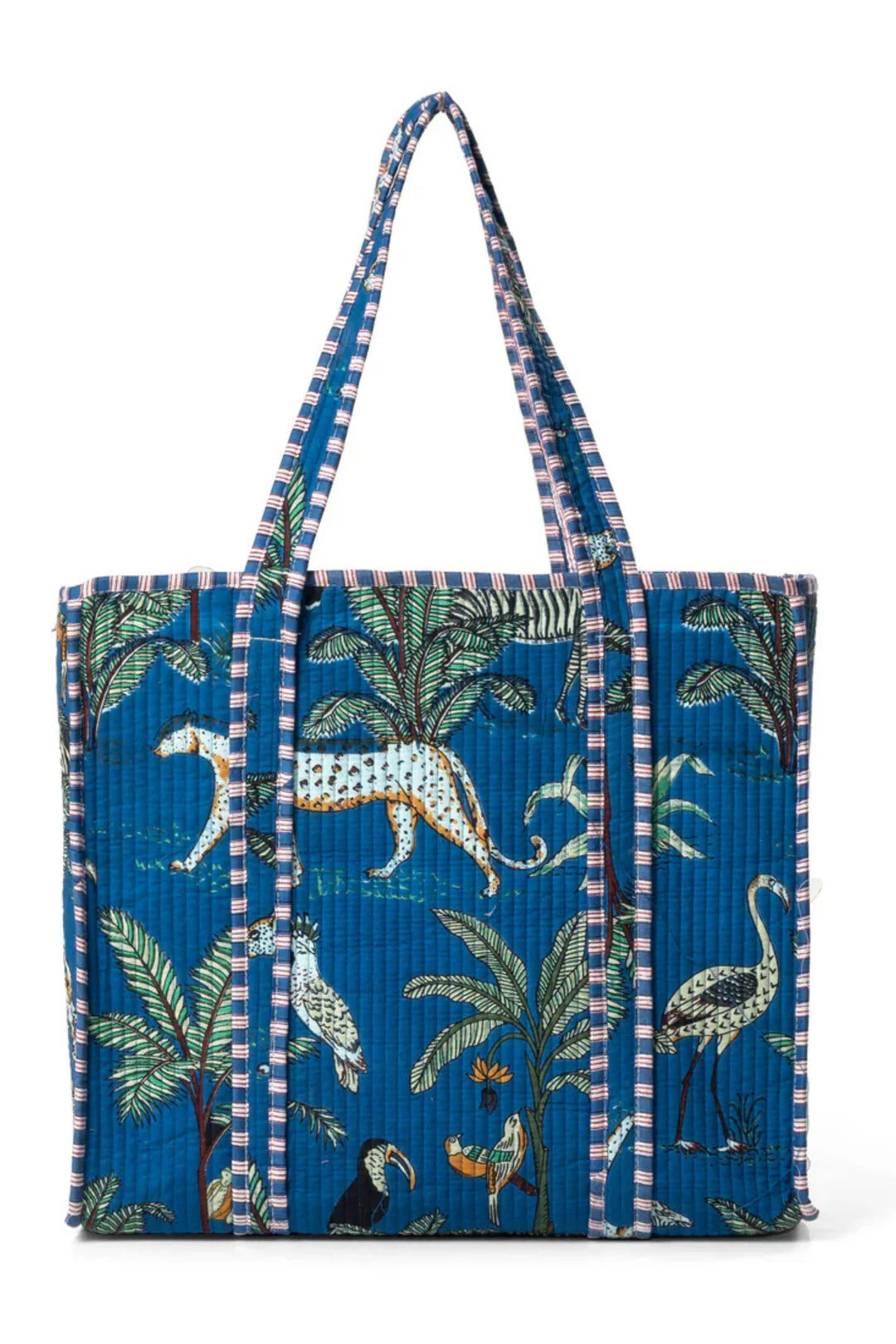Jungle Cotton Tote - Royal