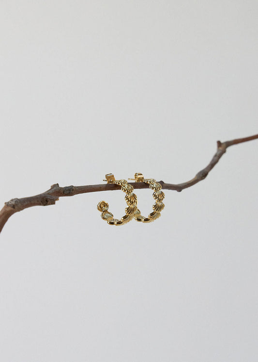 Siren Hoop Earrings Gold - photo 2