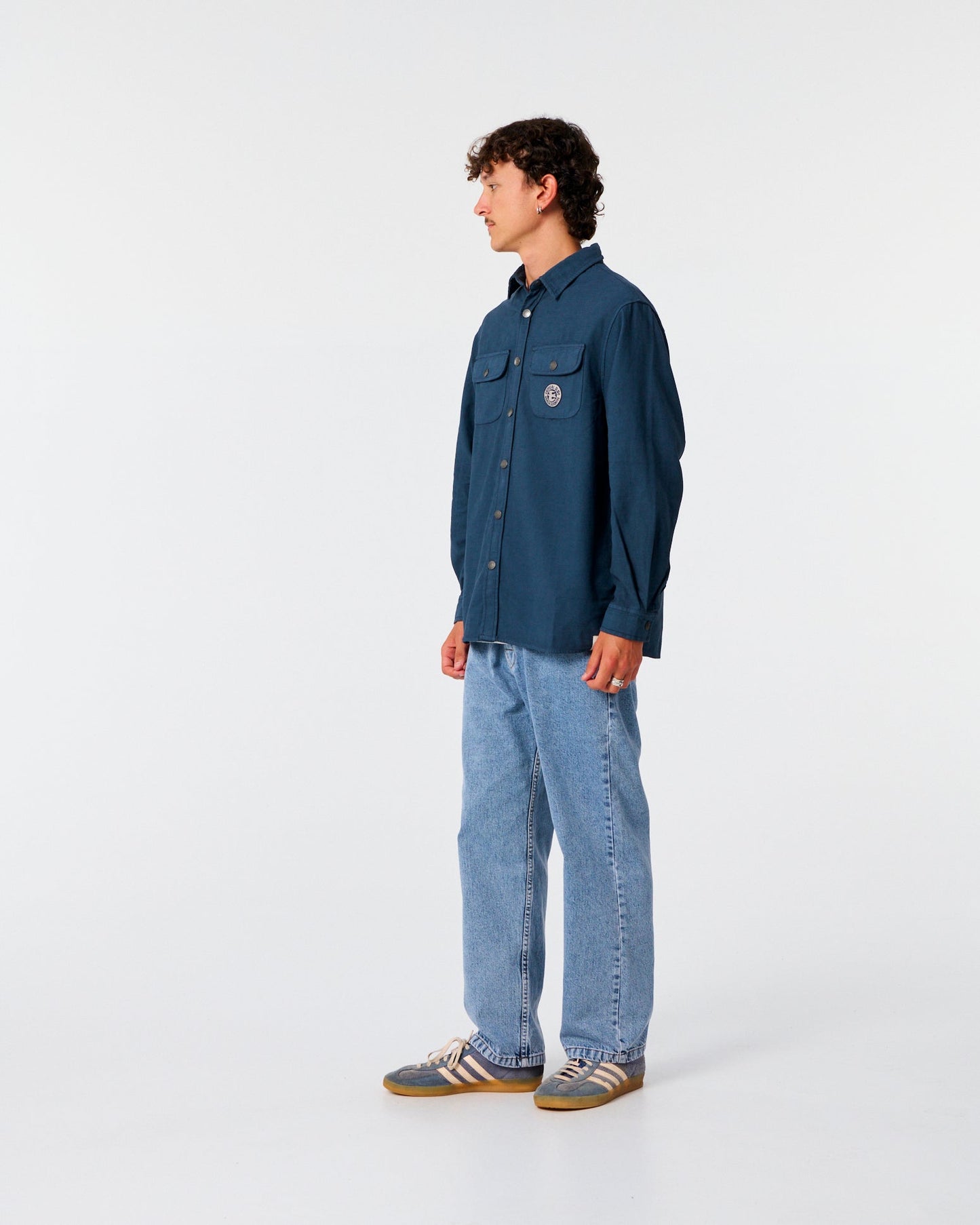 Sun Cured Overshirt - Worker Blue - photo 6